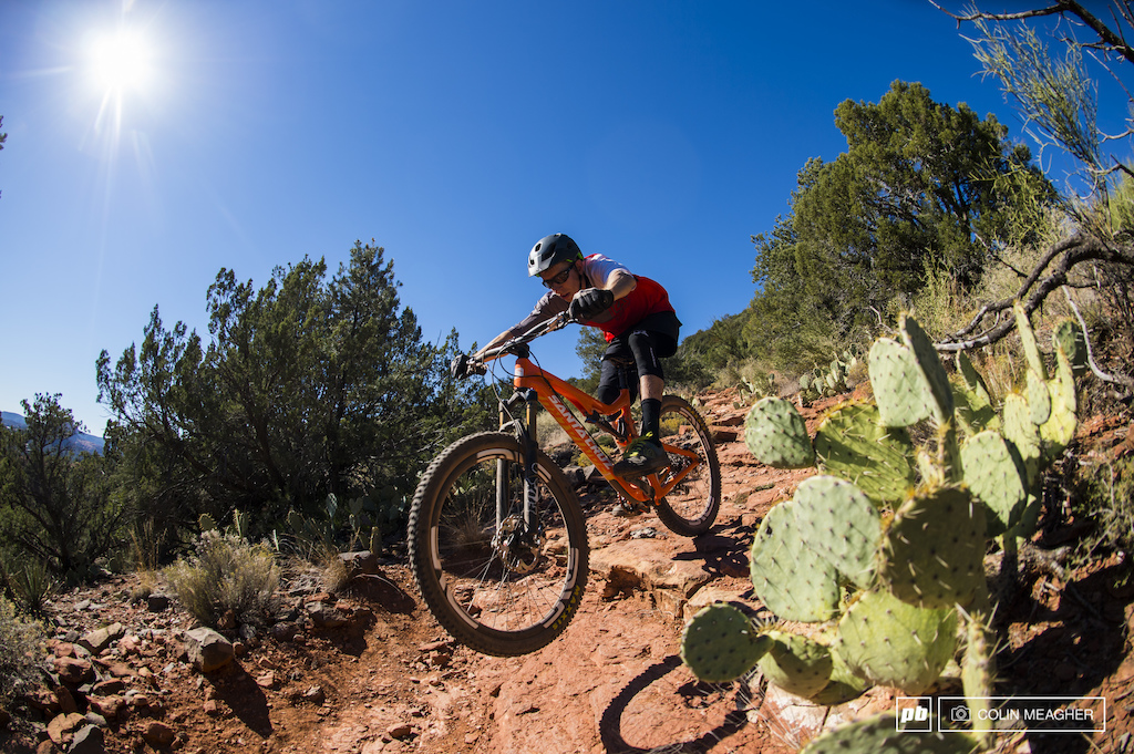 Mike Kazimer testing the Santa Cruz 5010 in Sedona AZ