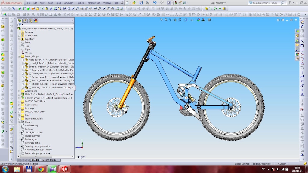 My custom bike almost done, I should start the finite element simulation :)