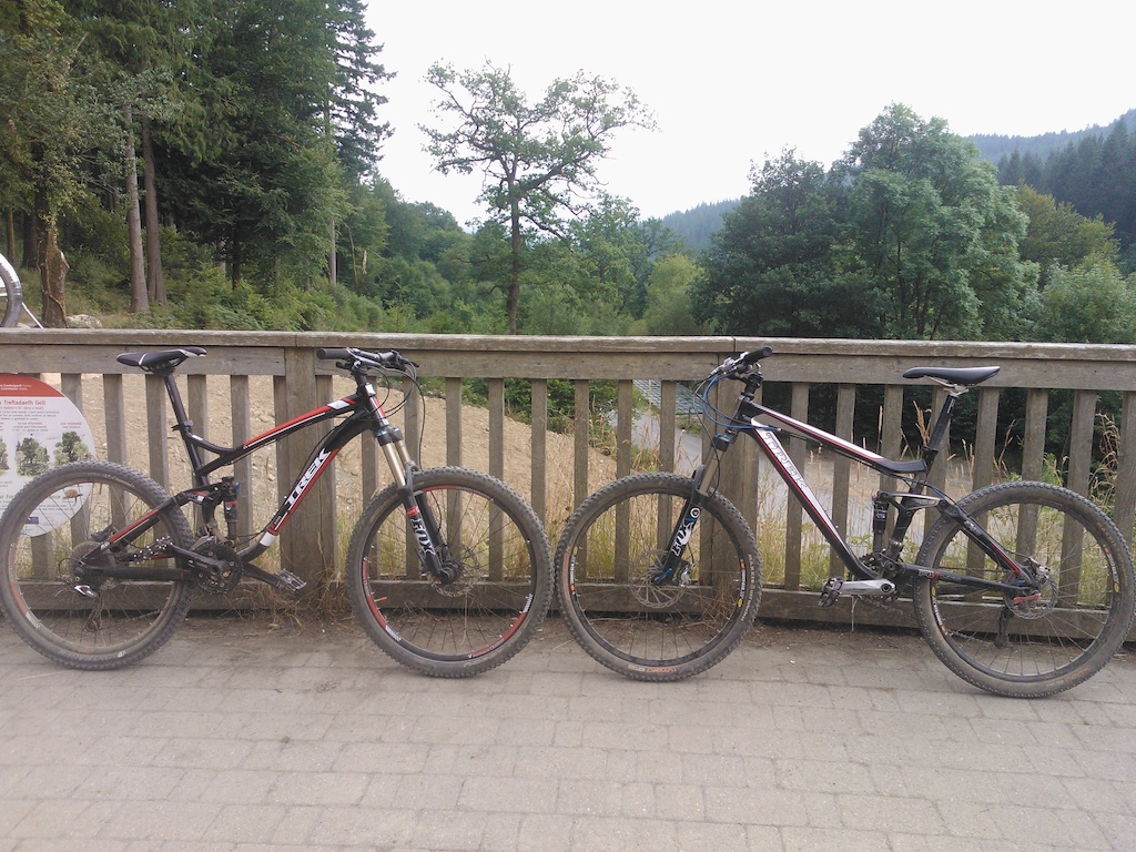 New vs Old. My bike alongside Josh's.