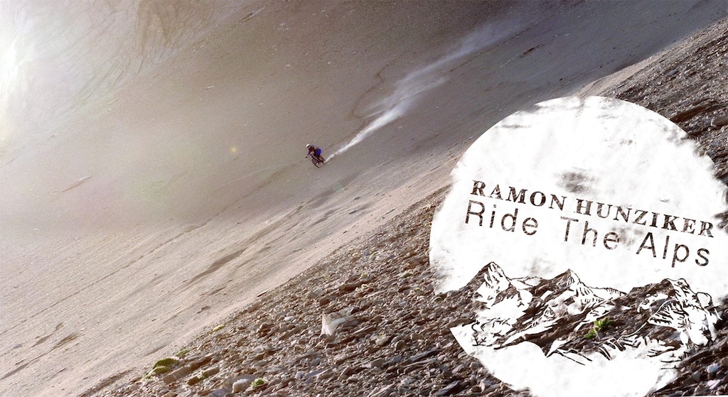 Ramon Hunziker shredding down one of his favourite spots which he found during filming "Ride the Alps"