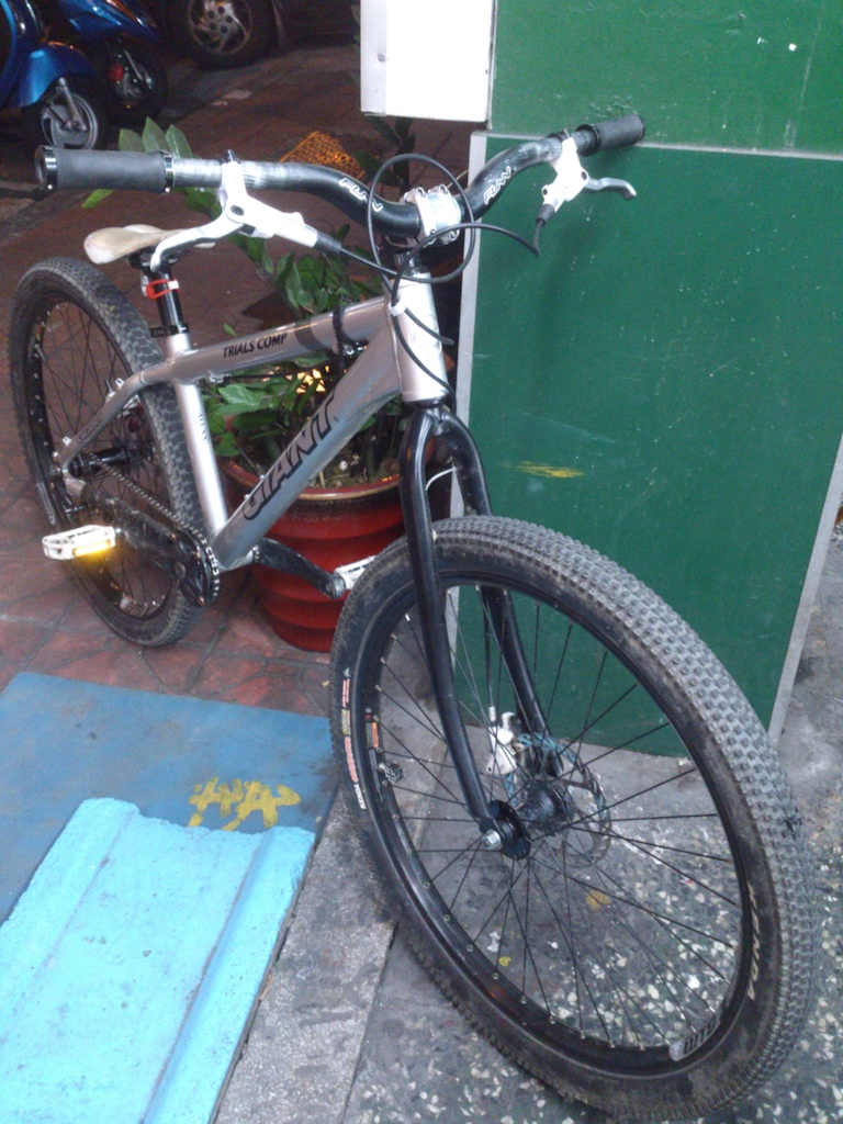 previous build of my all round bike , street dirt, trial , mini-DH(now with suspension fork)