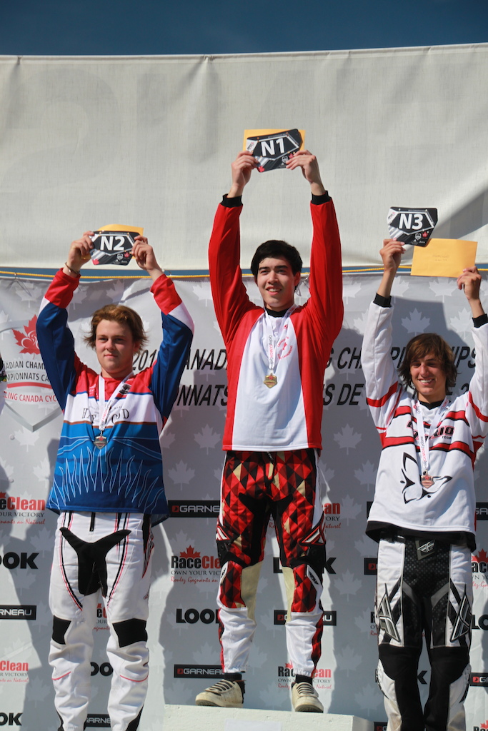 Shot of the podium at the Canadian National Championships for the Junior Elite class this year!