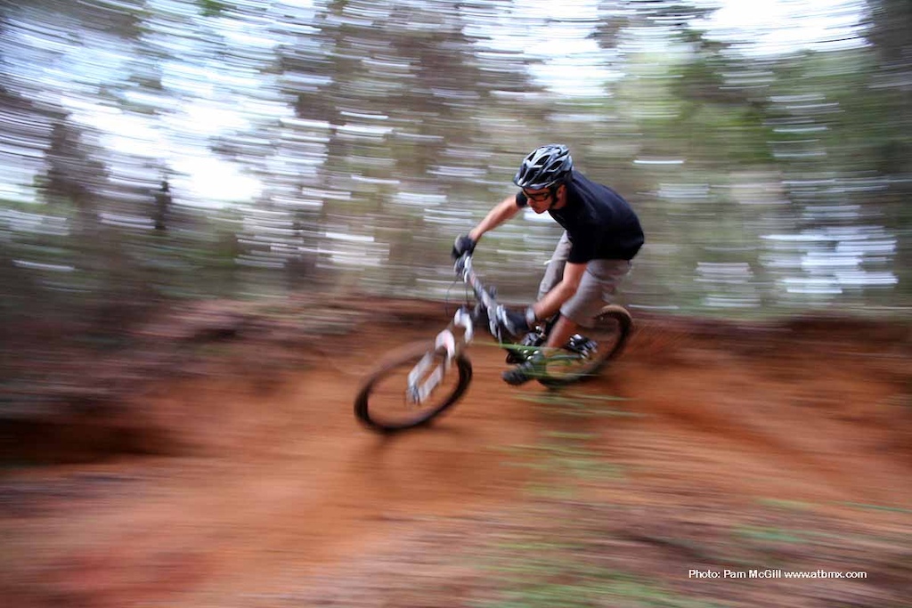 Flying through the turns at the Pensacola Pits. Photo: Pam McGill