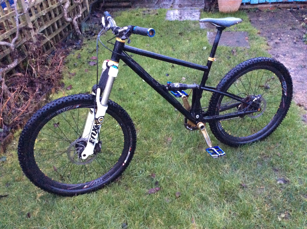 Rubbish photo in low light.  After first ride of the frame after being powdercoated.