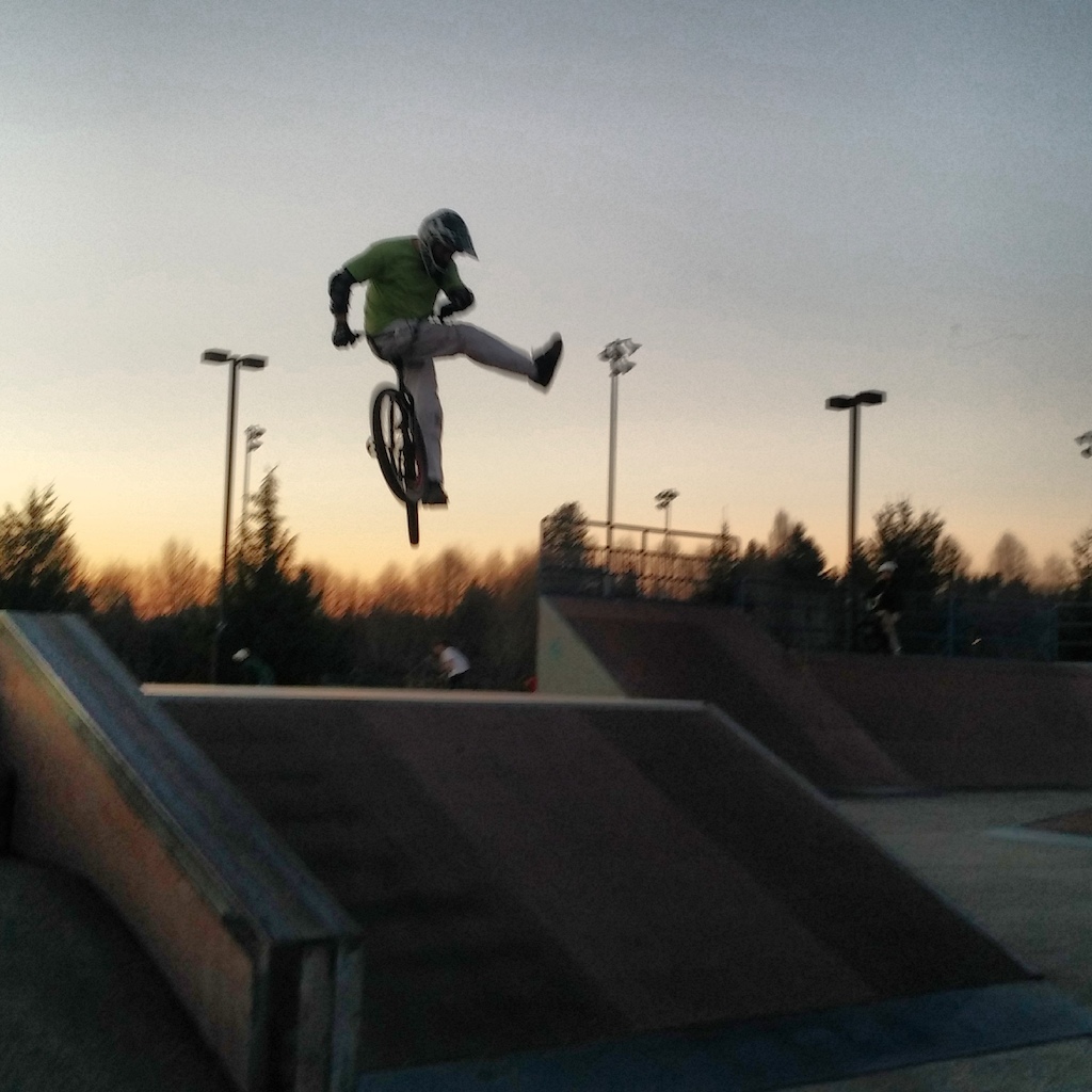riding my 24 inch BMX. I can't do this on my mountain bike