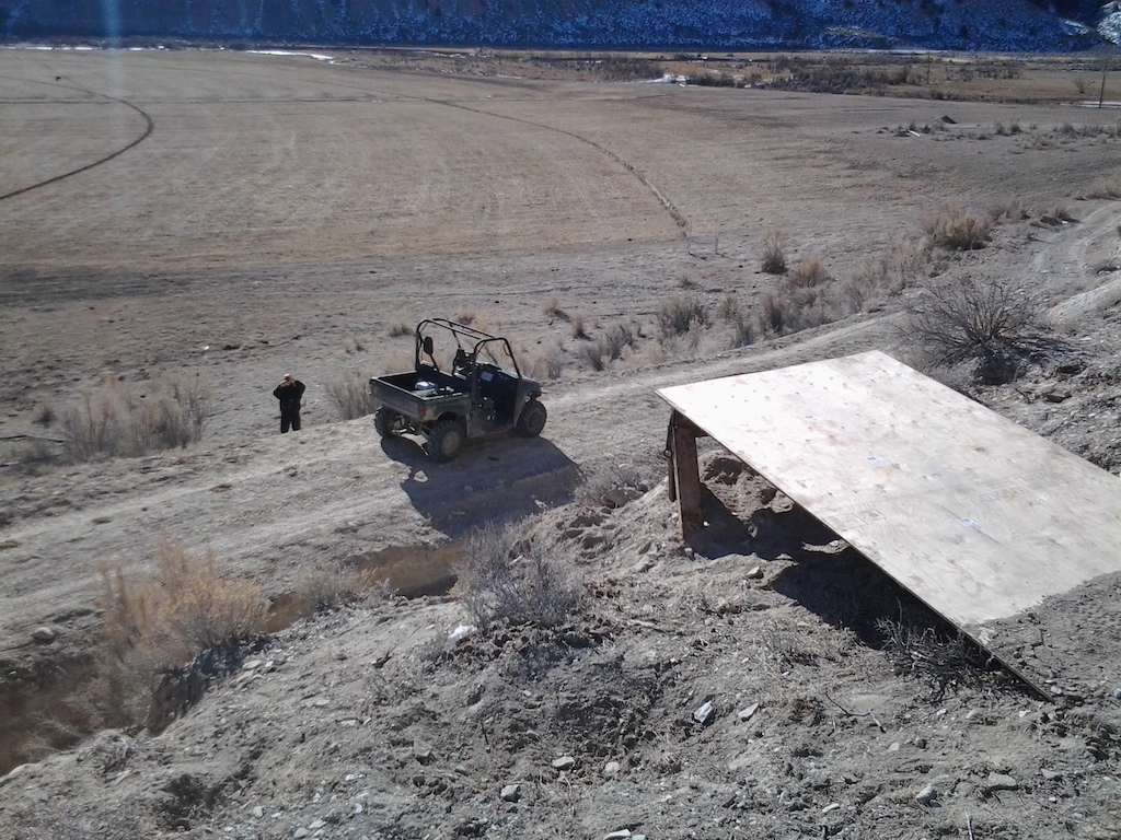 road gap i built and hit in utah 
22ft drop 51ft out.