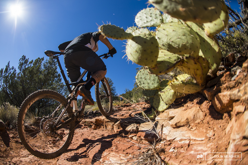 Mike Levy testing the Specialized Enduro 29er in Sedona. Photo by Colin Meagher