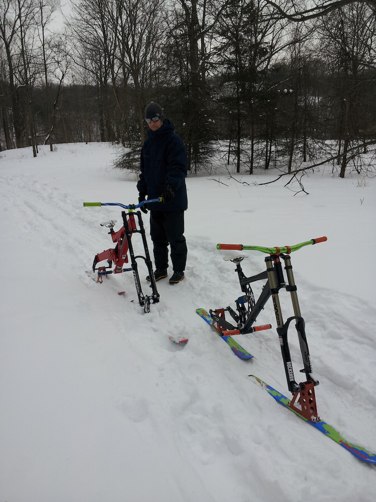 Skibiking the valley today with Mark.