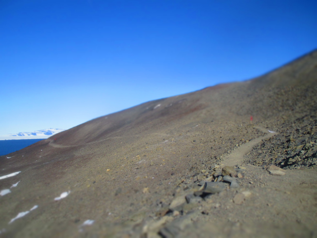 Sidehilling on volcanic rock