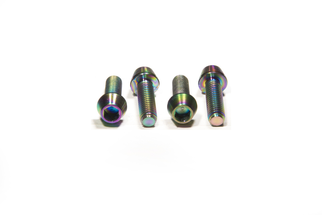 Titanium Rainbow stem bolts