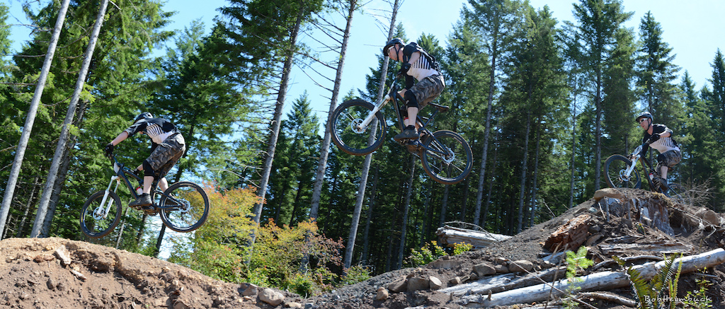 Sending it on Thrillium's Godzilla during the 2013 Cascadia Dirt Cup's Yacolt Burn Enduro.