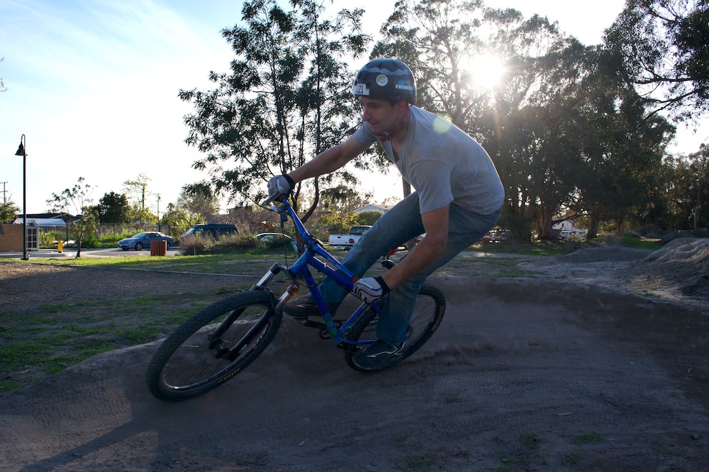 Pumping the new track after class.