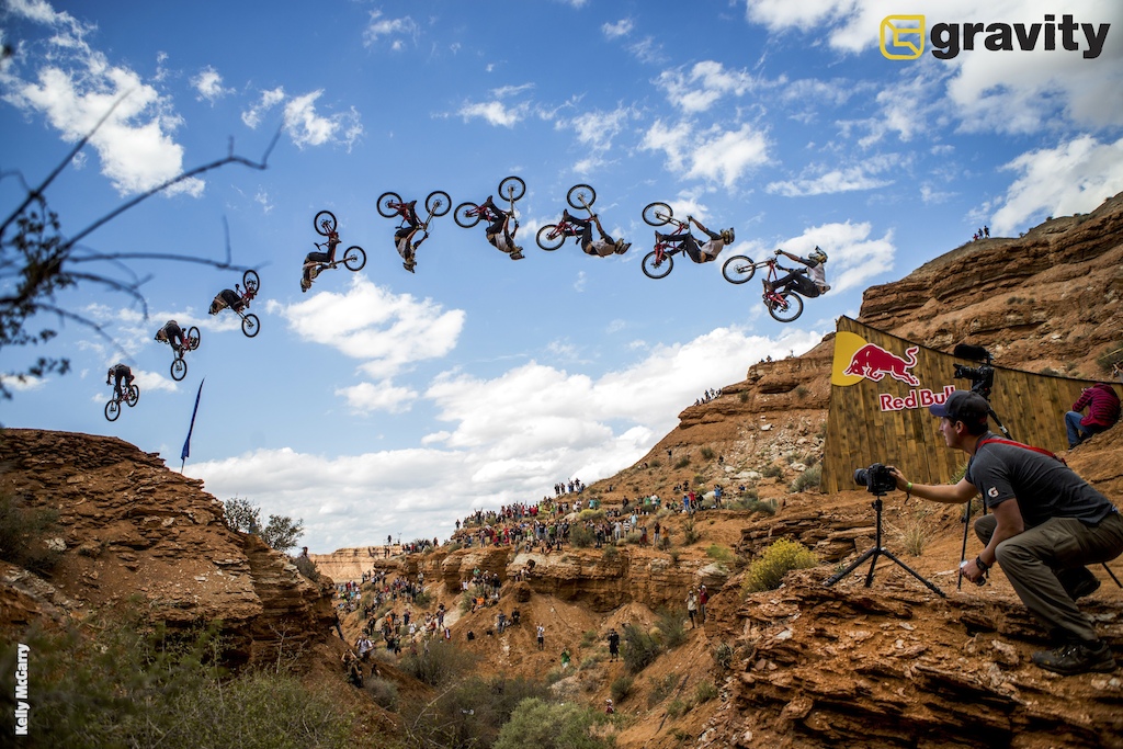 Flipping his way into history. 2nd Place 2013 Red Bull Rampage.