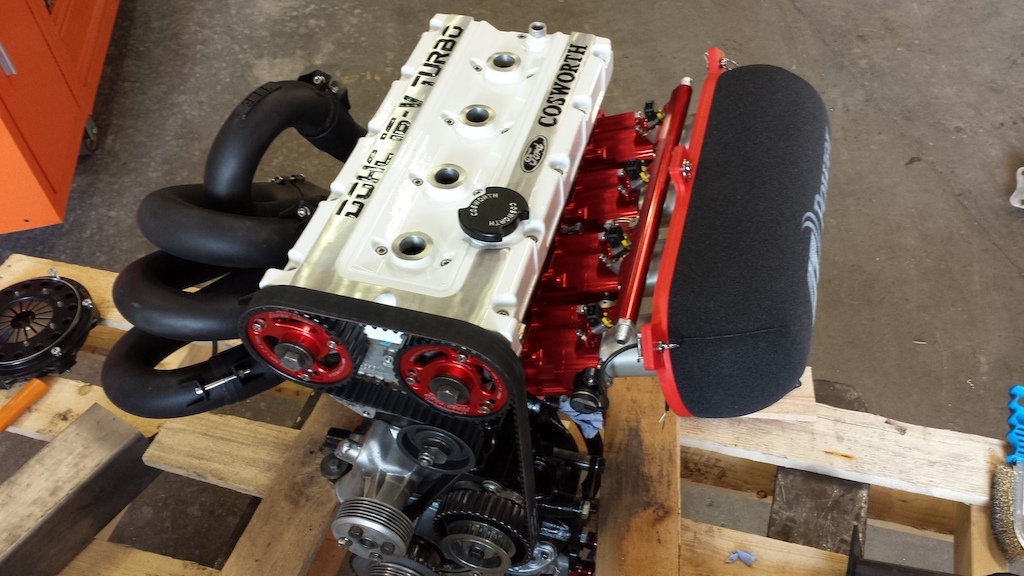 The Escort's engine, completely rebuilt!
