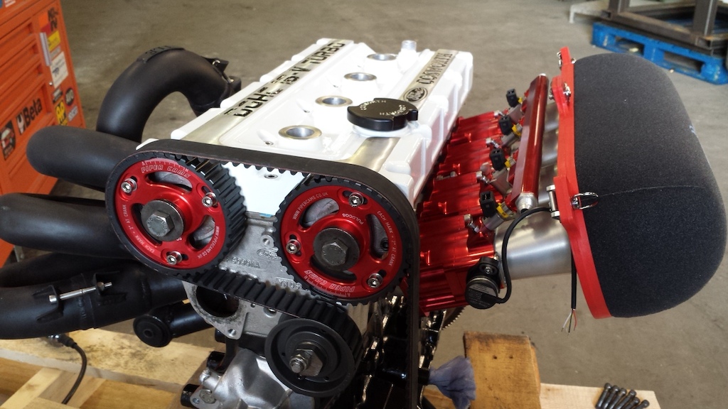 The Escort's engine, completely rebuilt!