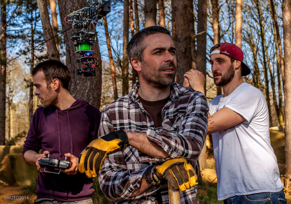A few of Gav Mitchell’s (NR8 Productions) film crew.
These guys have dedicated many months of hard work on a forthcoming production, if “Trail makeover 2013” is anything to go by, this ones going to be EPIC!
L to R: Gav Mitchell, Neil Steinle, Lee Piper.