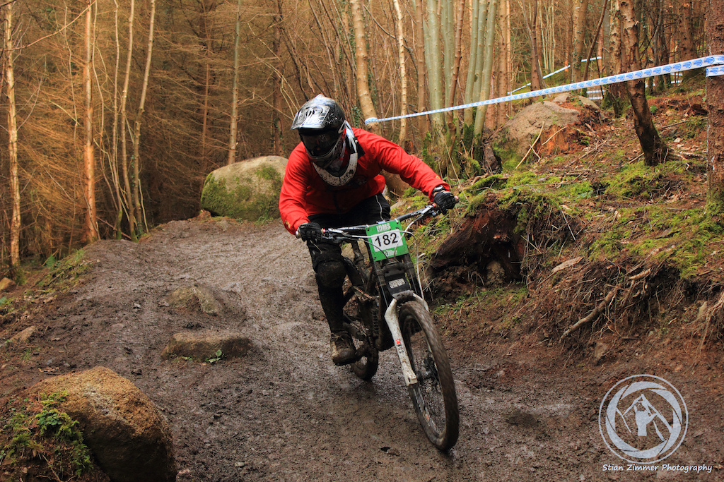 Photo from the first series of the Irish Downhill Mountainbike series IDMS at Rostrevor.
For more photos please visit 
https://www.facebook.com/StianZimmerPhotography