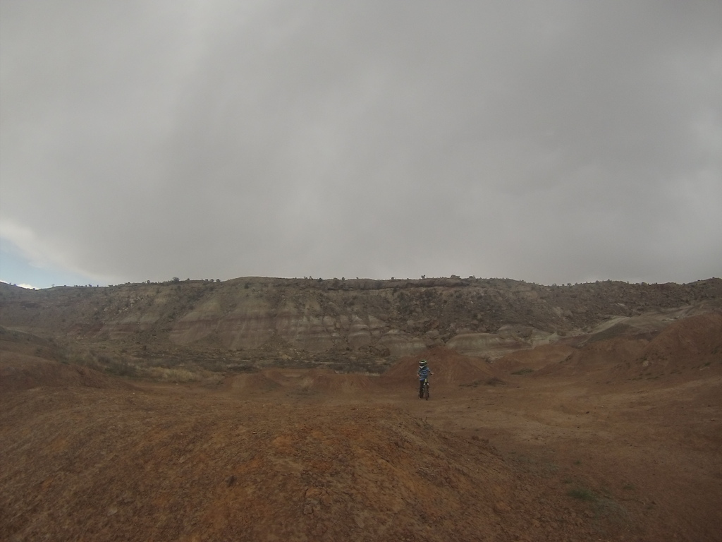 Looking around the base of Tabeguache as the rain comes down.