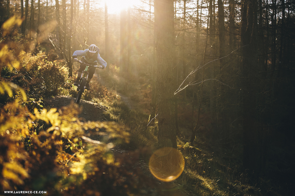 Nothing gets better than nailing some turns on your bike in the evening light. Emma Cornes gets out for a golden ride at Oneplanet Adventure Llandegla, North Wales - Laurence CE - www.laurence-ce.com
