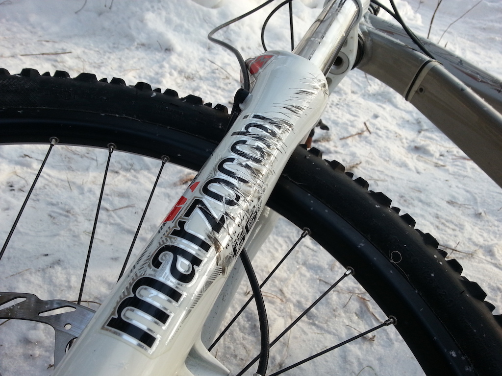 Rider behind me crashed into my fork and he has spikes-screws. "Feet" do not hurt. only "pants"