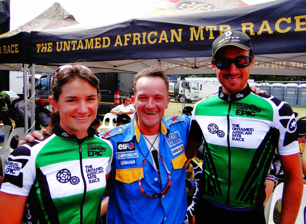 after a MAD 7 Days out In Africa for a race called the Cape Epic , i am so happy to share the News , Number 1 in the mixed categorie !!!!
. well done to both of you Yannick and Aurelie . 
It was a pleassure to be your Mechanic , 100 % . 
your are trully hero , you guys are Mad !!!
Respect .