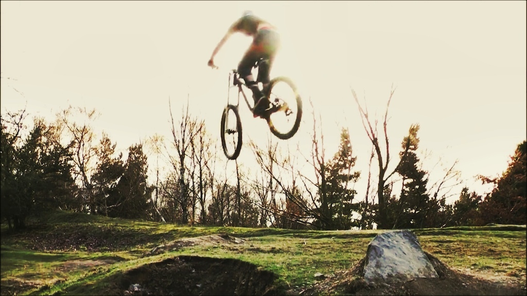 Airborne on the hip at Nab hill quarry