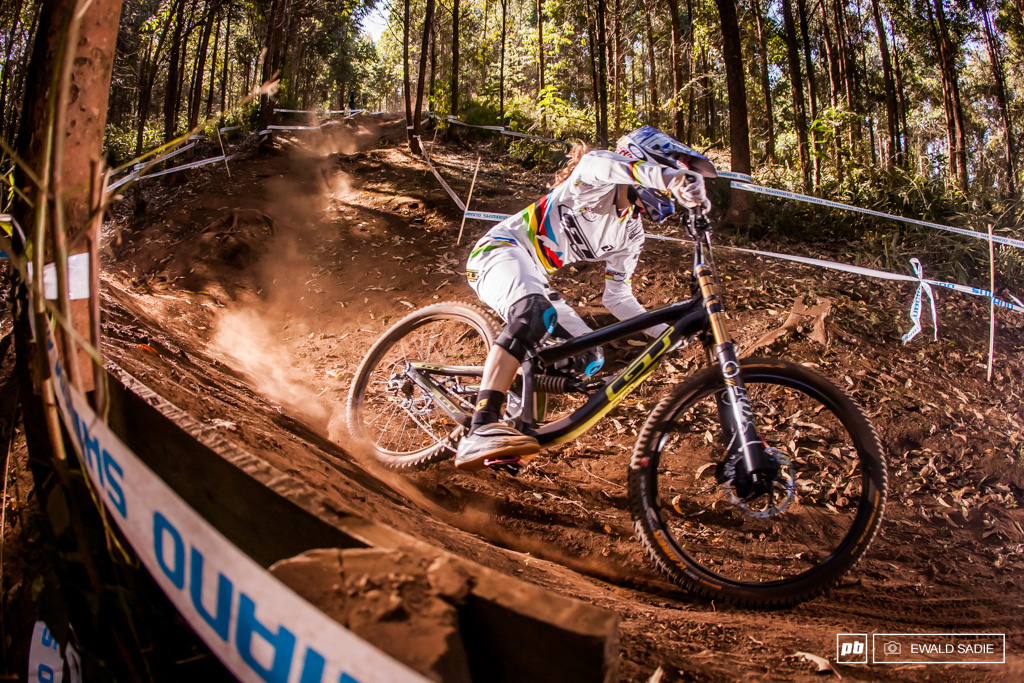 Rachelle Atherton coming in second despite being ill leading up to race day.