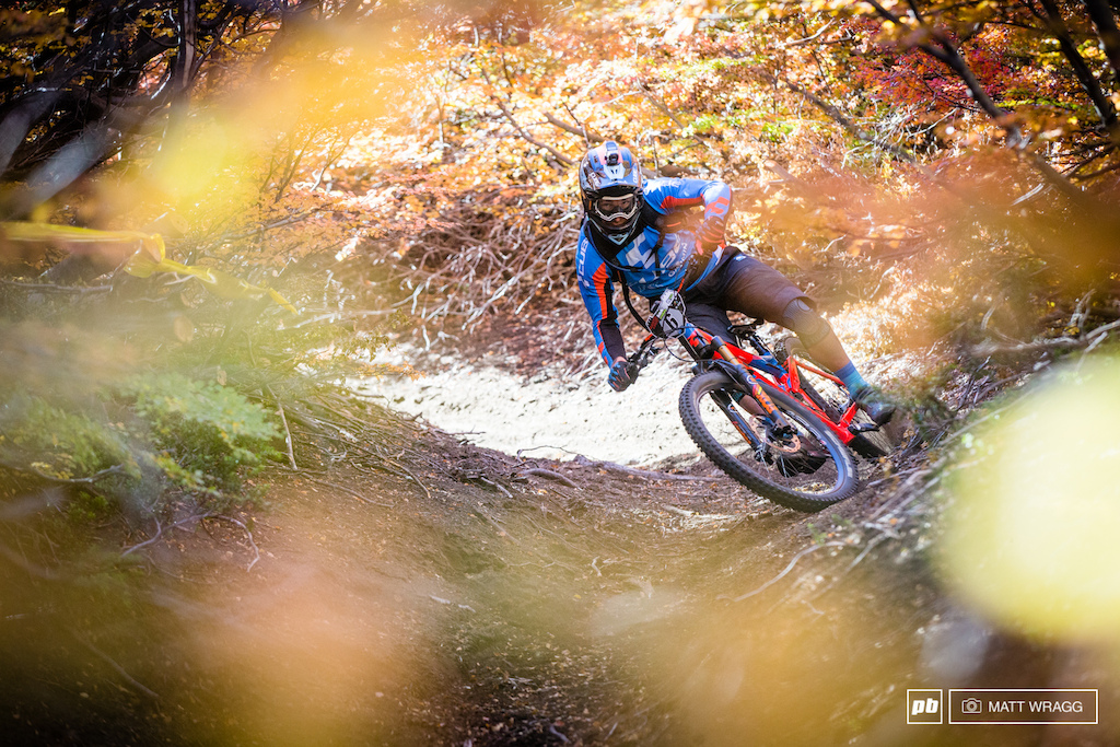 Nico Lau tearing up the corners at the head of stage two.