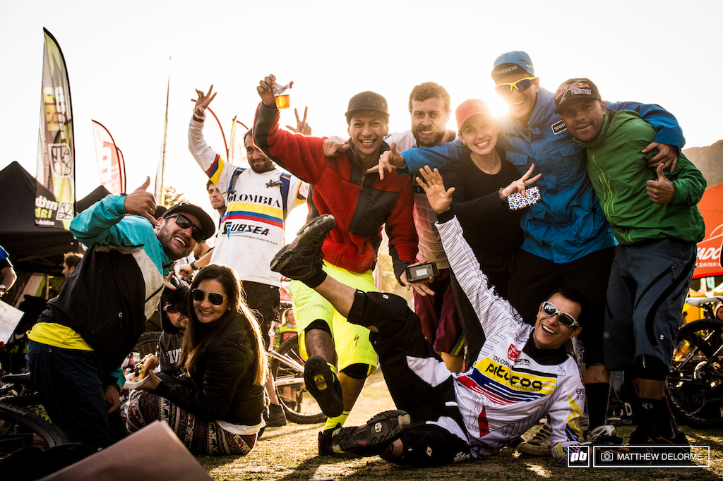 Colombia represent The vibe here at the EWS is unlike any we ve felt at a mountain bike race for quite some time. In Chillan there is the opportunity to make many new friends despite the large variety of languages spoken here. In the end we all speak bike.