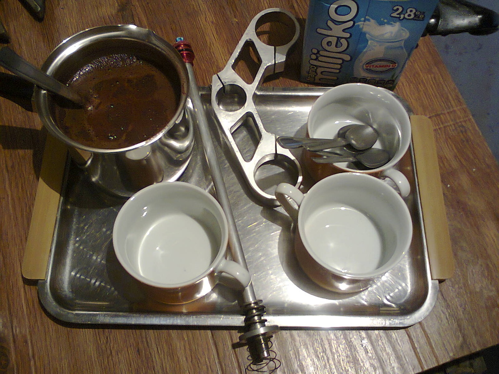 coffee in ameba's work-ground-under-shop. servicing dex0101's fork.