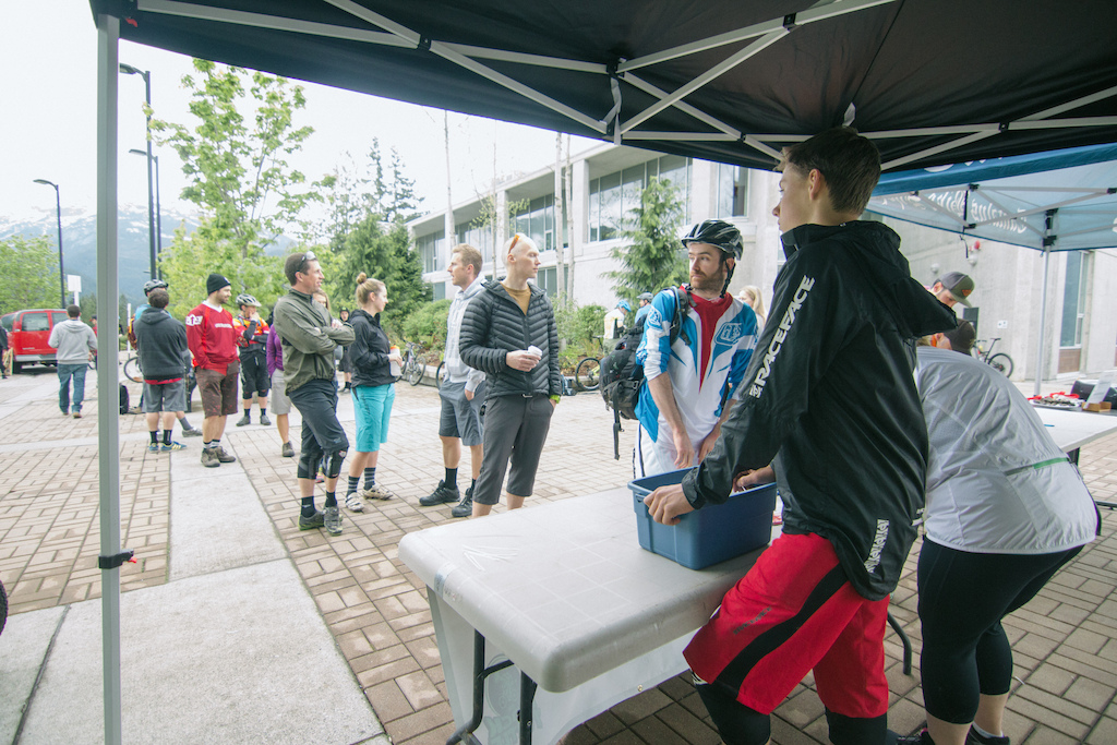 Sea to Sky Enduro Series Round 1 - Squamish, The Gryphon - Rhys manned the registration booth.