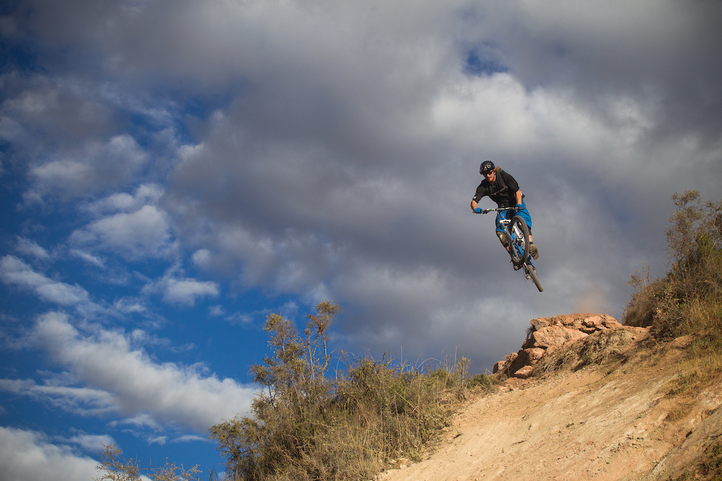 Finding a full on jump trail on this trip was something no one expected but Garrett took full advantage.