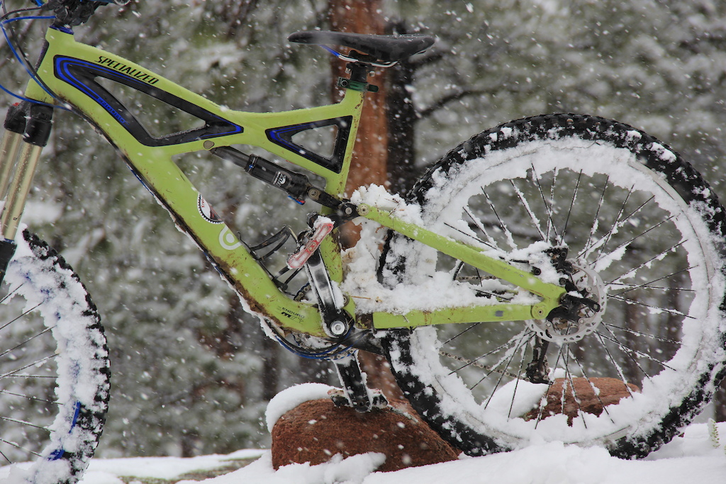 The enduro after a snowy days ridin