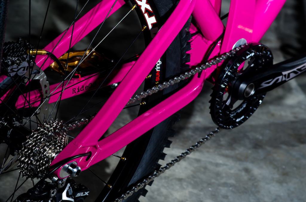 2014 Guerrilla Gravity GG/DH in custom colorway, Pepto-Shred-All!