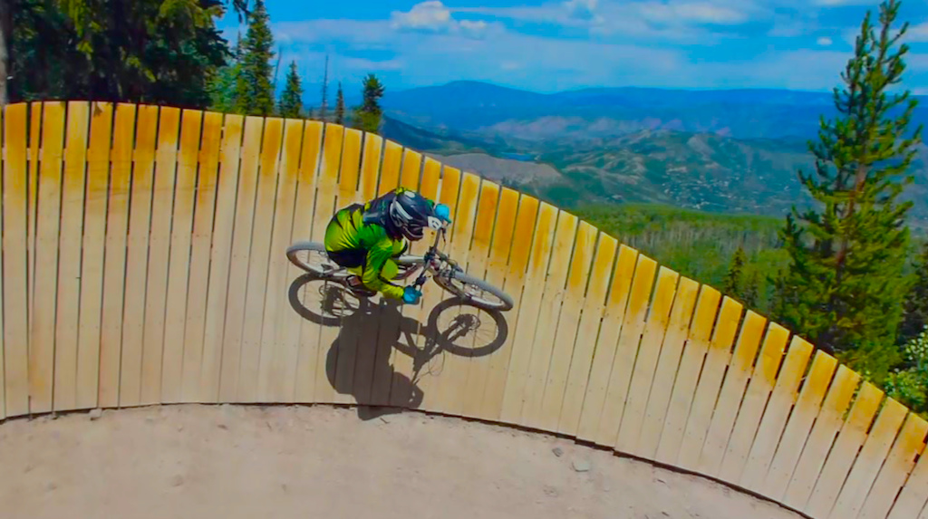 Riding the wall ride on the flowy Valhalla trail in Snowmass, CO. Link for video below:
http://www.pinkbike.com/video/327860/