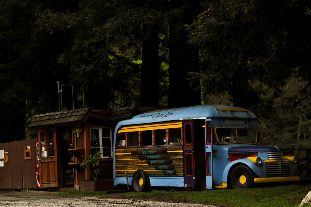 RAD old bus turned into a little shop in Big Sur