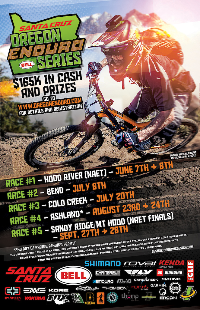 Poster for the 2014 Oregon Enduro Series.