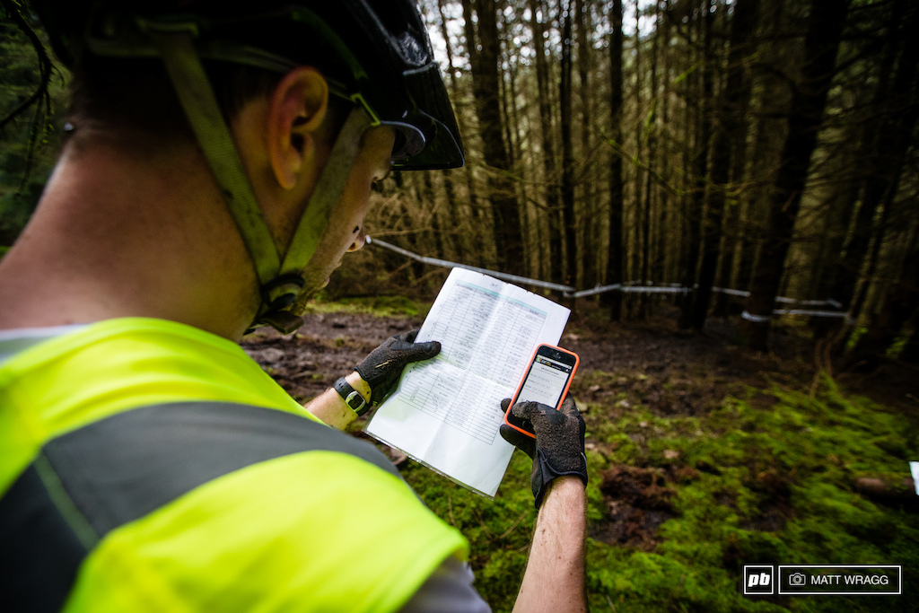 Tom had list of the marshall points mapped out with map co-ordinates so double checked his location against the list to make sure they were in the right places.