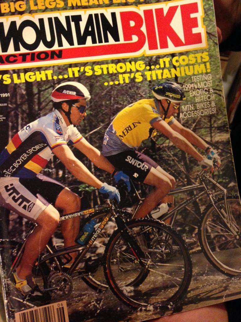 1991 Alpinestars Ti-Mega.
Featured on Mountain Bike Action Magazine in 1991