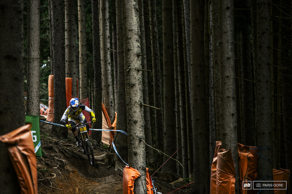 Gee Atherton feeling out the fastest time for the day and gunning to win another since Cairns.