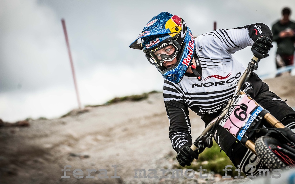 Jill Kintner at the 2014 UCI World Cup at Fort William