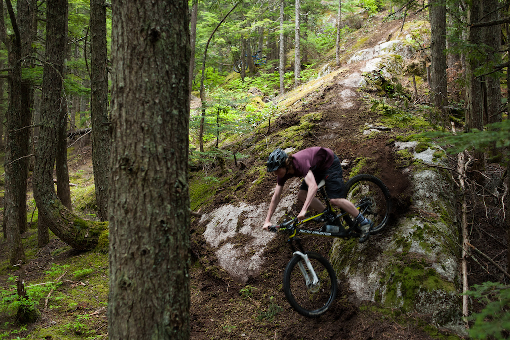 Max letting that back wheel get loose on a rock roll.