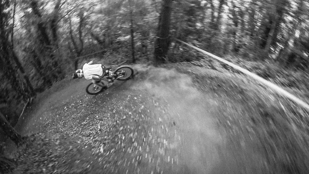 Riding and filming local trails, 

Photo Credit: Joe Baker
