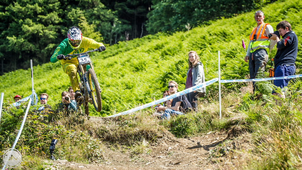 Photos from the fourth round of the British Downhill Series in  Llangollen. The race was wild because of the top woods, but because of the light in there it was close to impossible to get a decent photo. All images belong to GripMedia, so if you share make sure you credit GripMedia.
If you want them for commercial use, Get in contact.