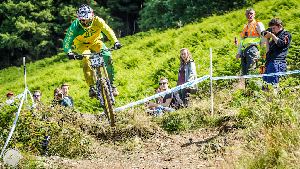 Photos from the fourth round of the British Downhill Series in  Llangollen. The race was wild because of the top woods, but because of the light in there it was close to impossible to get a decent photo. All images belong to GripMedia, so if you share make sure you credit GripMedia.
If you want them for commercial use, Get in contact.