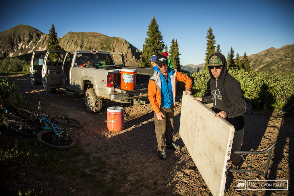 Big Mountain Enduro would not be possible without all the hard work of the operations crew. Long before any racers arrives the crew set up an aid station high above Durango at the top of Kennebec Pass.