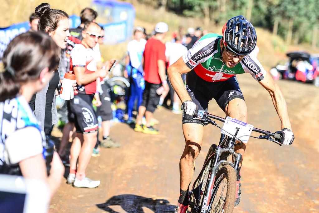 After suffering a mechanical early in the race former UCI MTB Marathon World Champion Christoph Sauser produced a truly admirable display to fight his way back into the race and onto the podium at the Cascades MTB Park on Sunday.