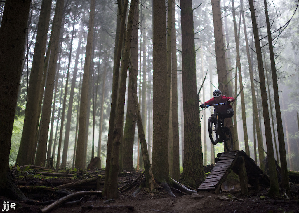 A fun and foggy day riding the trails at Mt Galbraith in Washington.