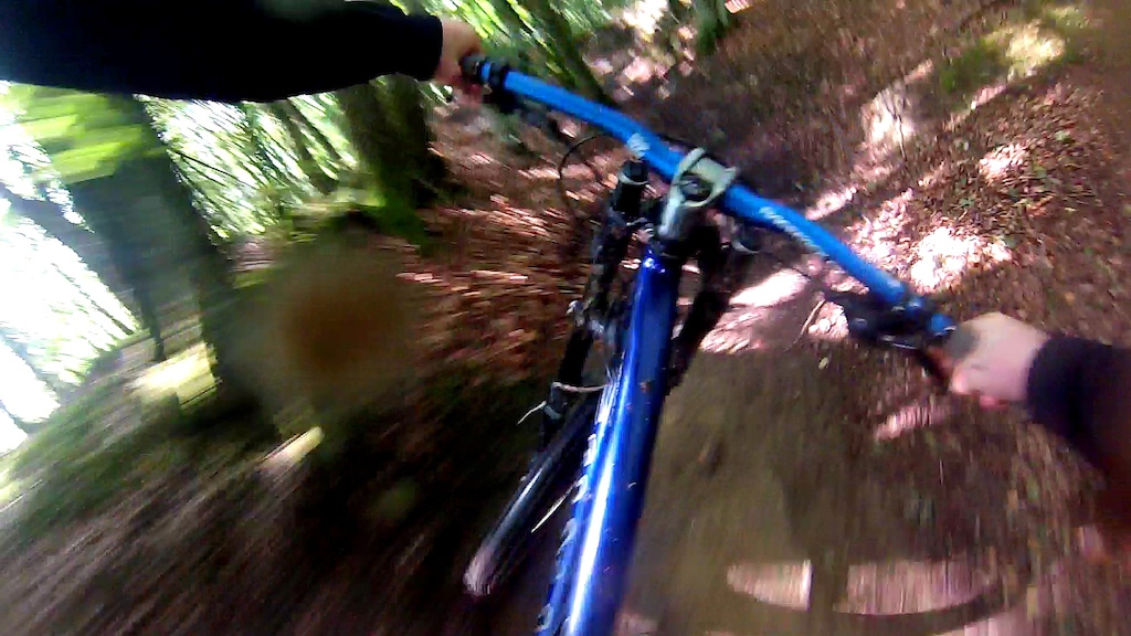Chest mounted GoPro shot while riding the Legutiano downhill trail