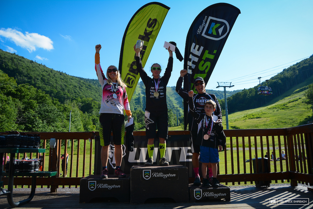 Pro Women's DH Podium:
Ali Zimmer - 1st
Elinor Wesner - 2nd
Stephanie Sowles - 3rd